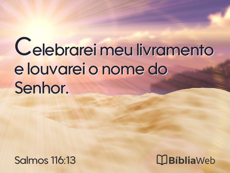 Salmos 116:13 em imagem para compartilhar