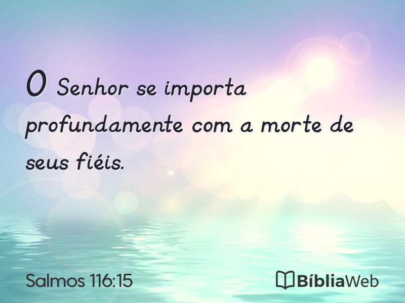 Salmos 116:15 em imagem para compartilhar