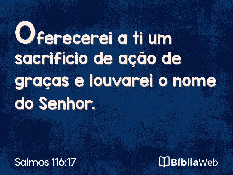 Salmos 116:17 em imagem para compartilhar