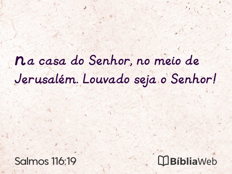 Salmos 116:19 em imagem para compartilhar