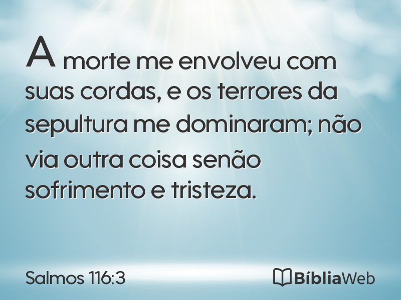 Salmos 116:3 em imagem para compartilhar