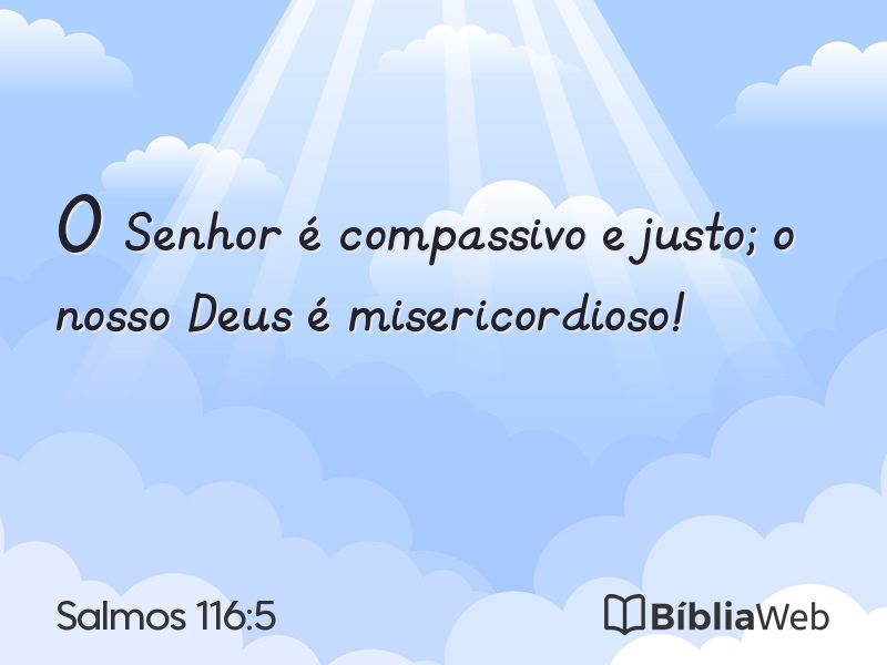 Salmos 116:5 em imagem para compartilhar