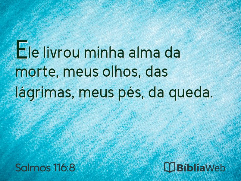 Salmos 116:8 em imagem para compartilhar