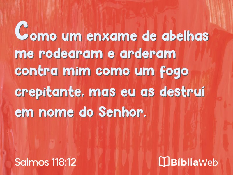 Salmos 118:12 em imagem para compartilhar