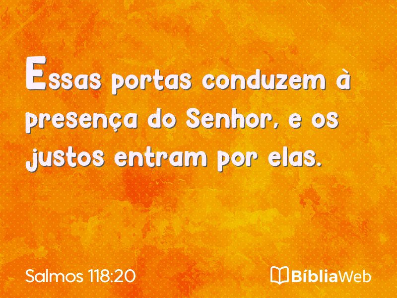 Salmos 118:20 em imagem para compartilhar