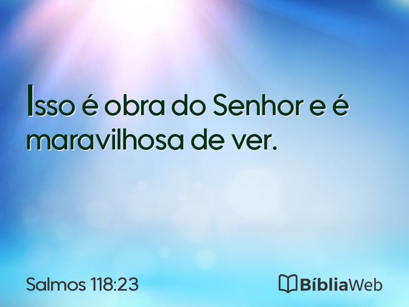 Salmos 118:23 em imagem para compartilhar