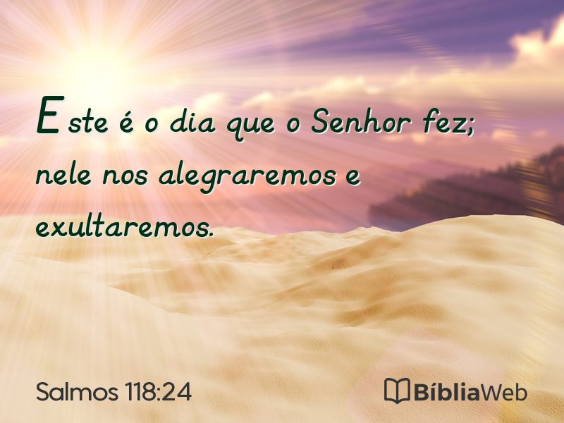 Salmos 118:24 em imagem para compartilhar