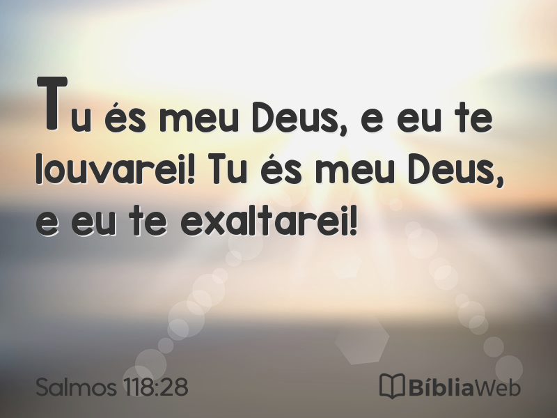 Salmos 118:28 em imagem para compartilhar