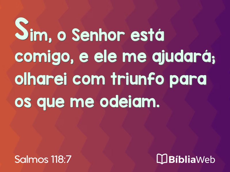 Salmos 118:7 em imagem para compartilhar