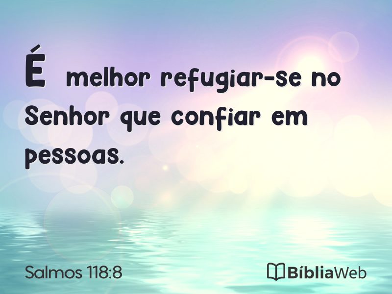 Salmos 118:8 em imagem para compartilhar