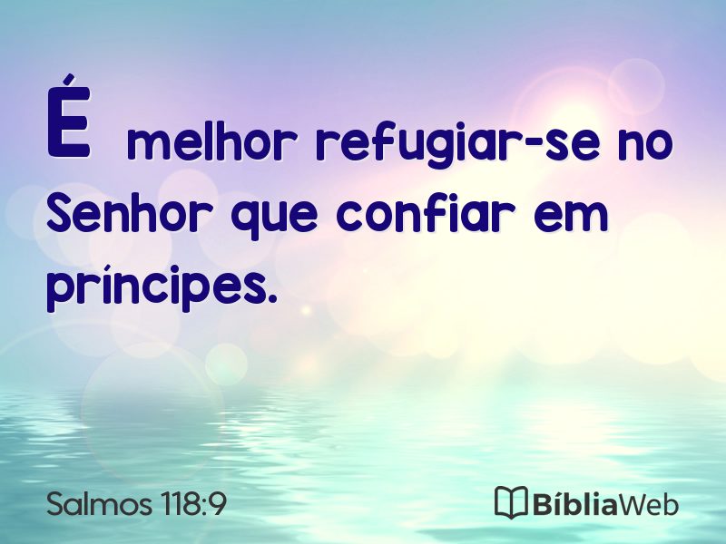 Salmos 118:9 em imagem para compartilhar