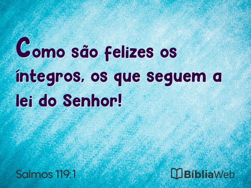 Salmos 119:1 em imagem para compartilhar