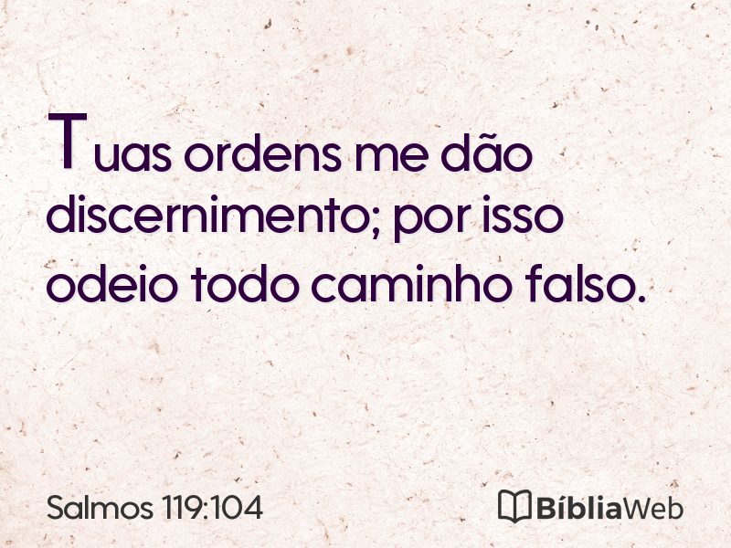 Salmos 119:104 em imagem para compartilhar