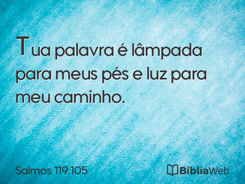 Salmos 119:105 em imagem para compartilhar