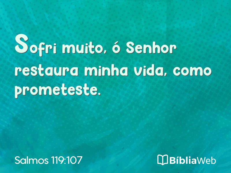 Salmos 119:107 em imagem para compartilhar