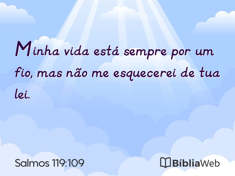Salmos 119:109 em imagem para compartilhar