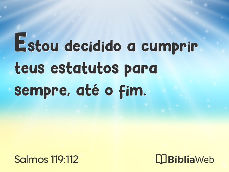 Salmos 119:112 em imagem para compartilhar
