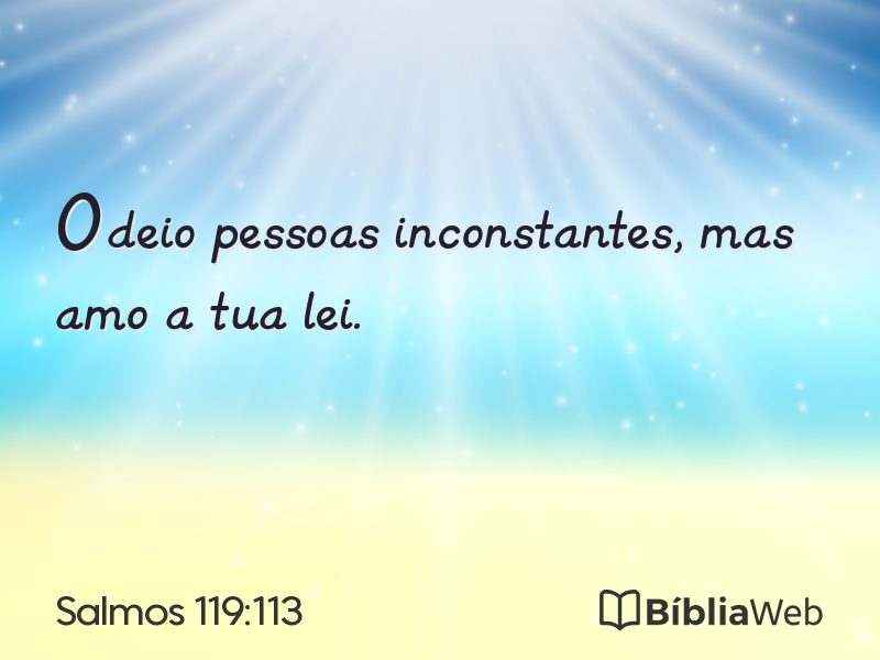 Salmos 119:113 em imagem para compartilhar
