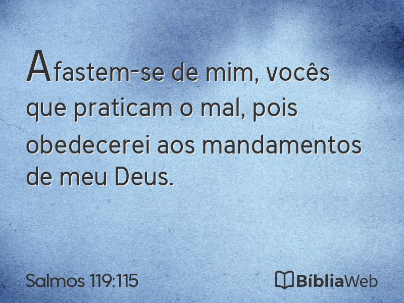 Salmos 119:115 em imagem para compartilhar