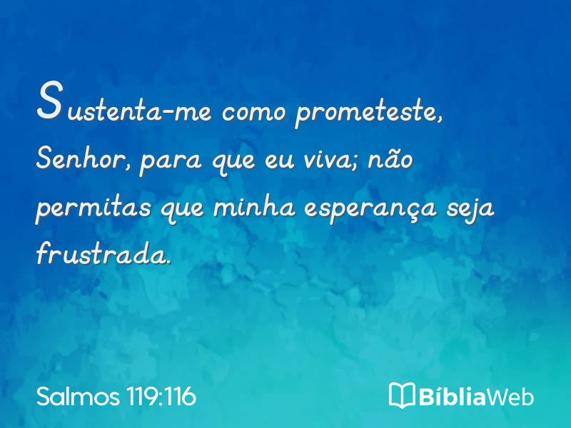 Salmos 119:116 em imagem para compartilhar