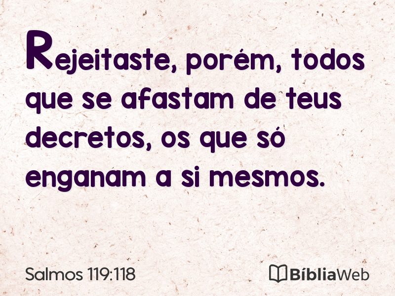 Salmos 119:118 em imagem para compartilhar