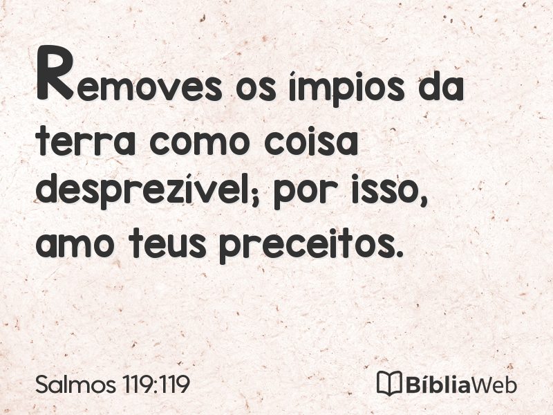 Salmos 119:119 em imagem para compartilhar