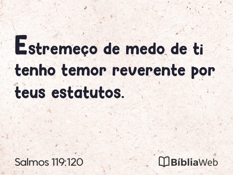 Salmos 119:120 em imagem para compartilhar