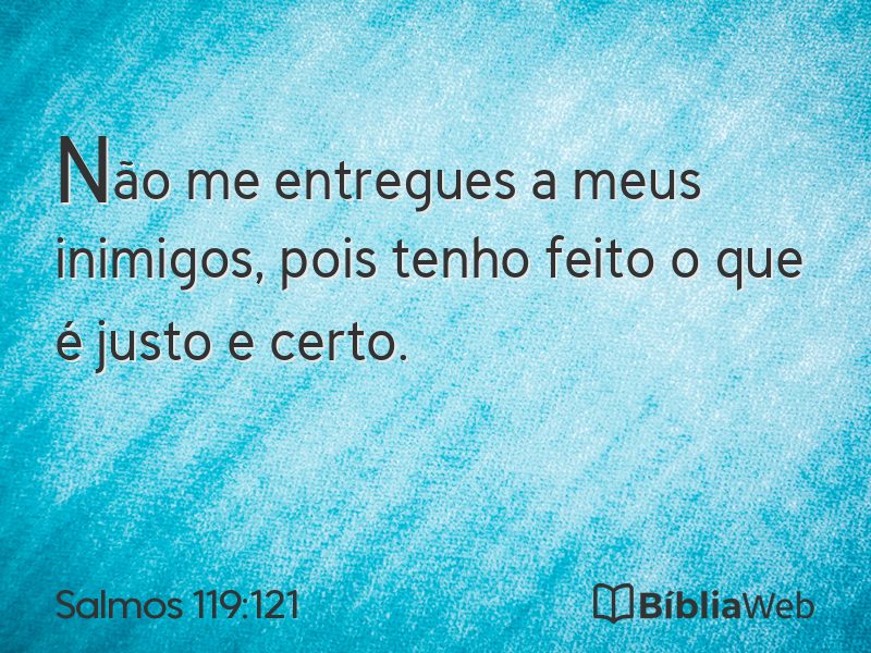 Salmos 119:121 em imagem para compartilhar