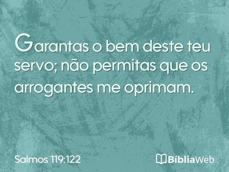 Salmos 119:122 em imagem para compartilhar