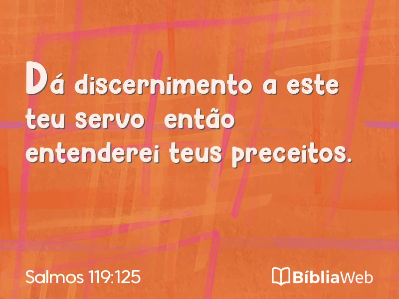 Salmos 119:125 em imagem para compartilhar