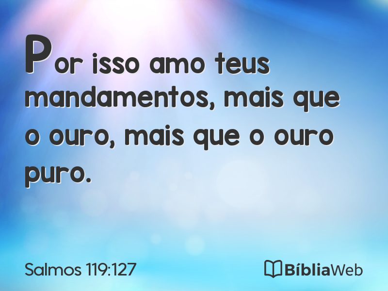 Salmos 119:127 em imagem para compartilhar
