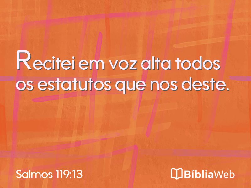 Salmos 119:13 em imagem para compartilhar