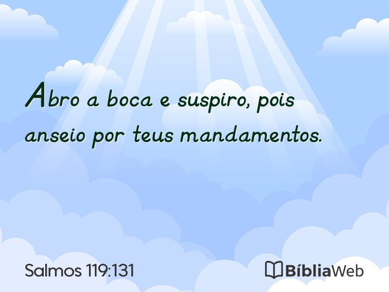 Salmos 119:131 em imagem para compartilhar