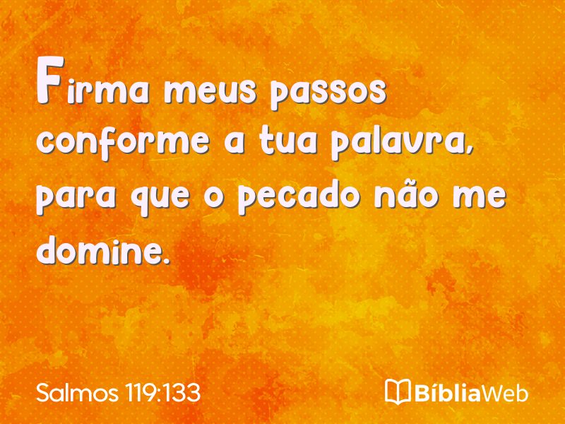 Salmos 119:133 em imagem para compartilhar
