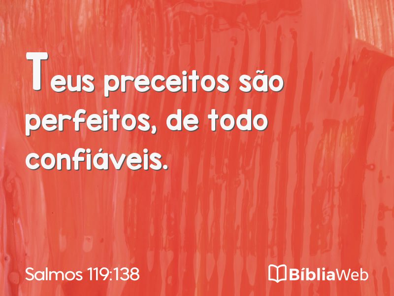 Salmos 119:138 em imagem para compartilhar