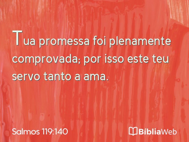 Salmos 119:140 em imagem para compartilhar