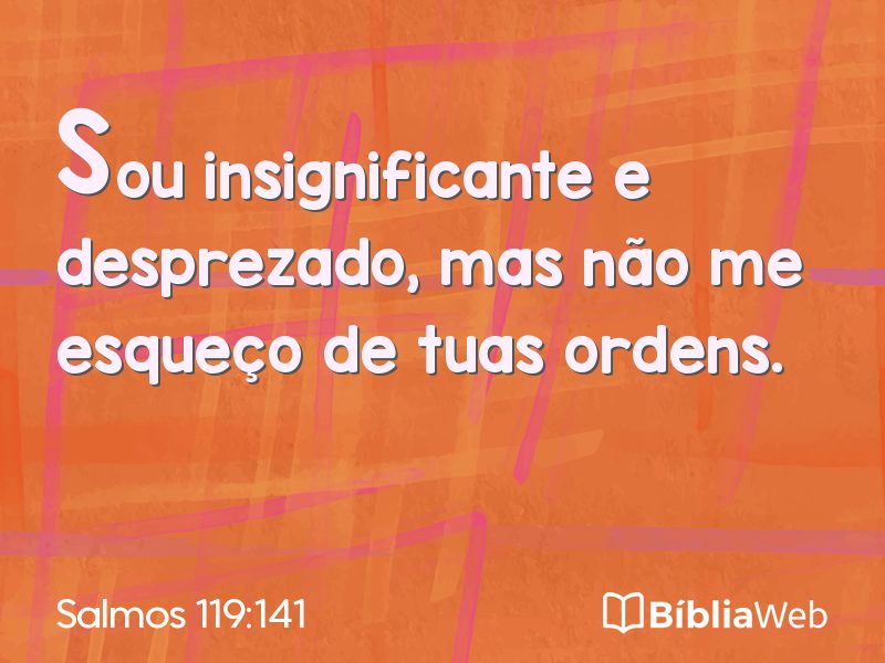 Salmos 119:141 em imagem para compartilhar