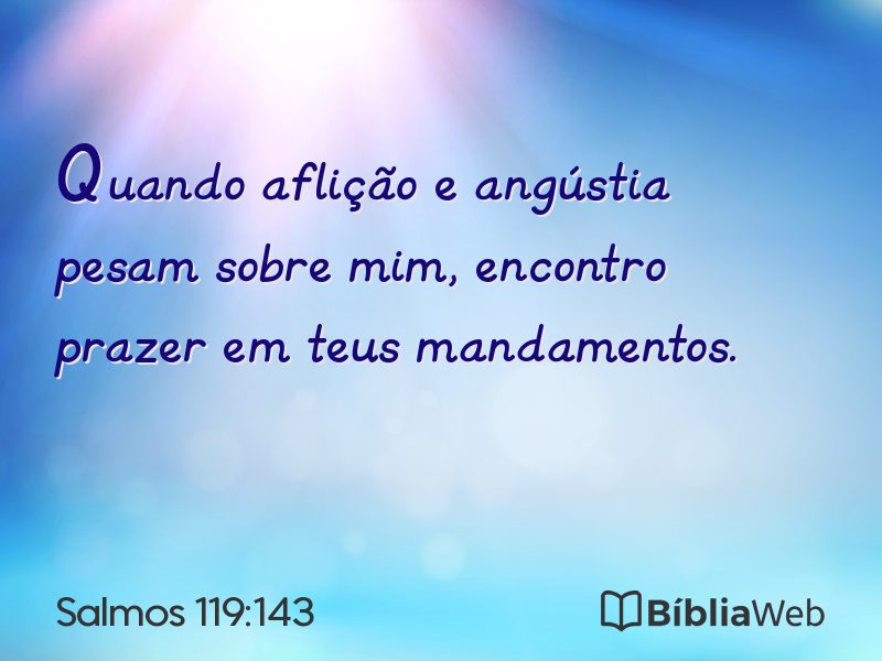 Salmos 119:143 em imagem para compartilhar