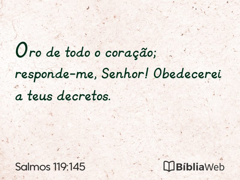 Salmos 119:145 em imagem para compartilhar