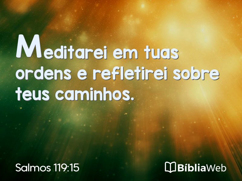 Salmos 119:15 em imagem para compartilhar