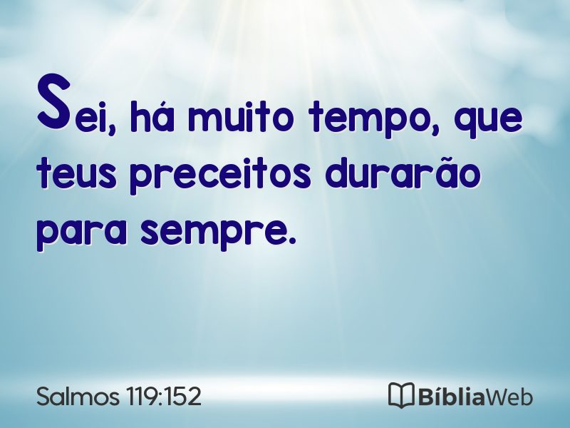 Salmos 119:152 em imagem para compartilhar