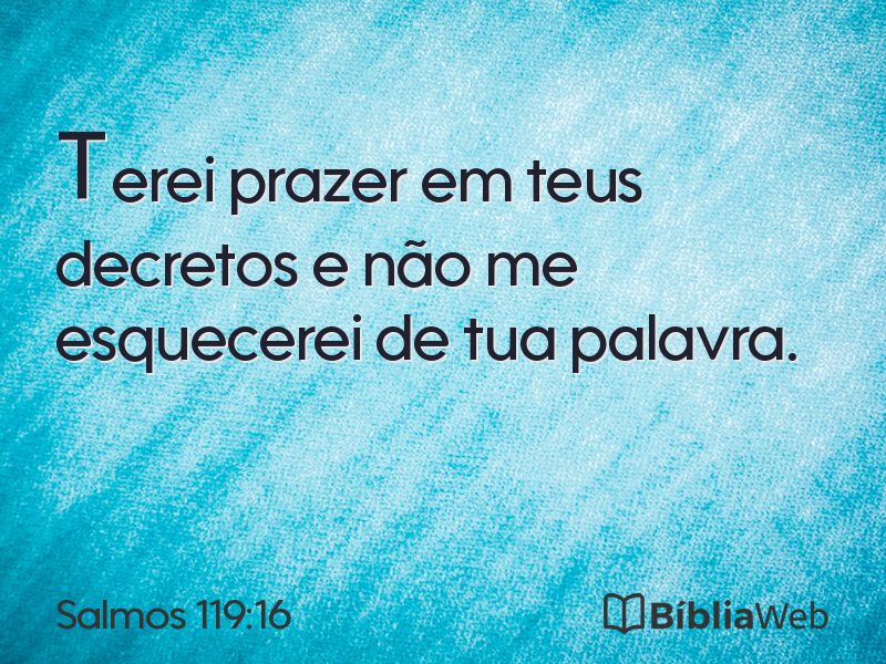 Salmos 119:16 em imagem para compartilhar