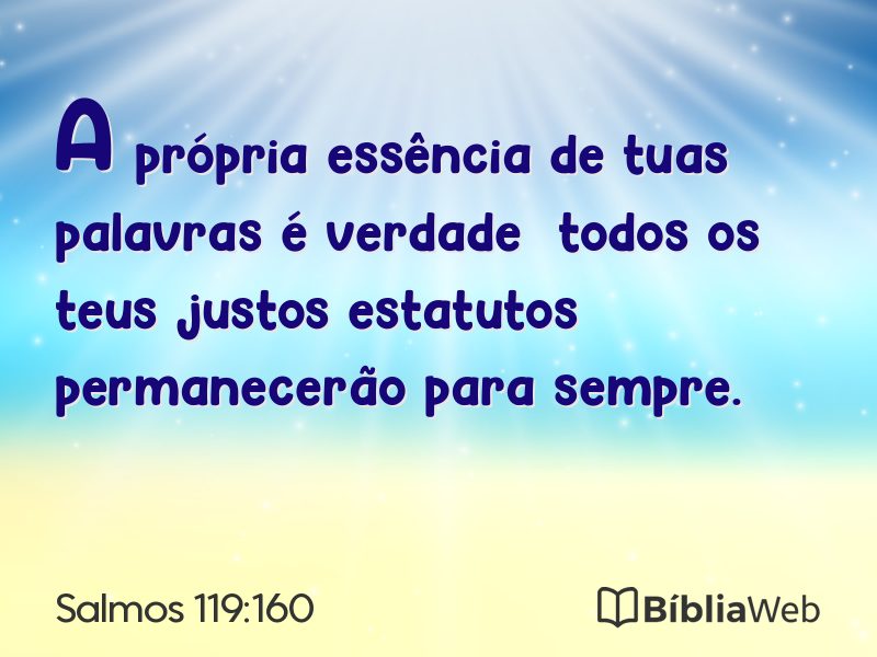 Salmos 119:160 em imagem para compartilhar