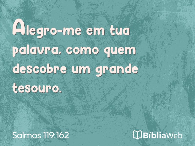 Salmos 119:162 em imagem para compartilhar