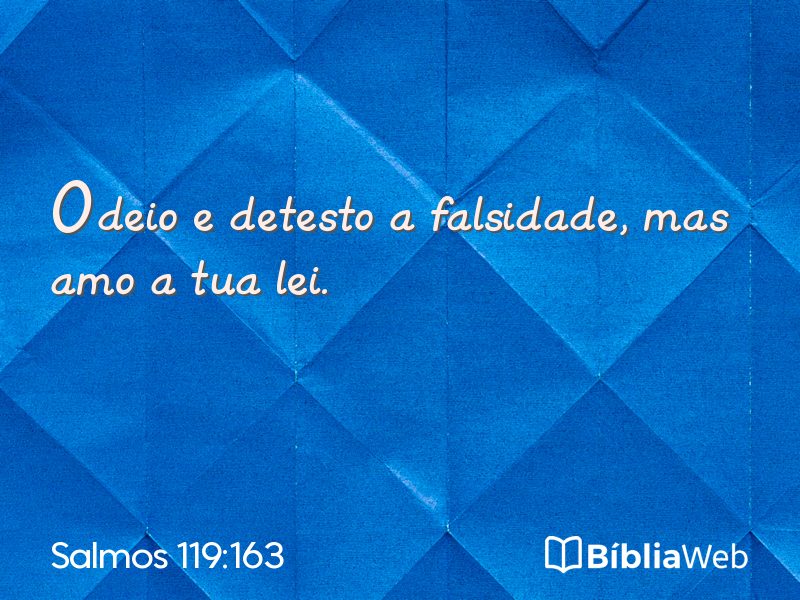 Salmos 119:163 em imagem para compartilhar