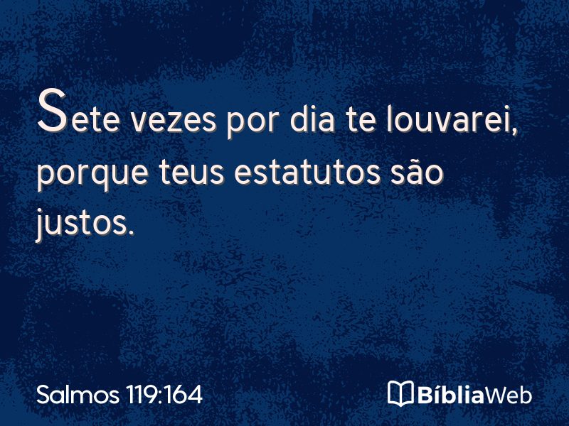 Salmos 119:164 em imagem para compartilhar