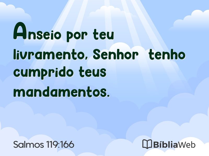 Salmos 119:166 em imagem para compartilhar