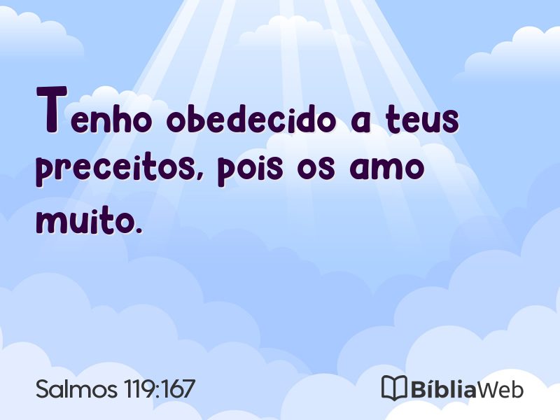 Salmos 119:167 em imagem para compartilhar