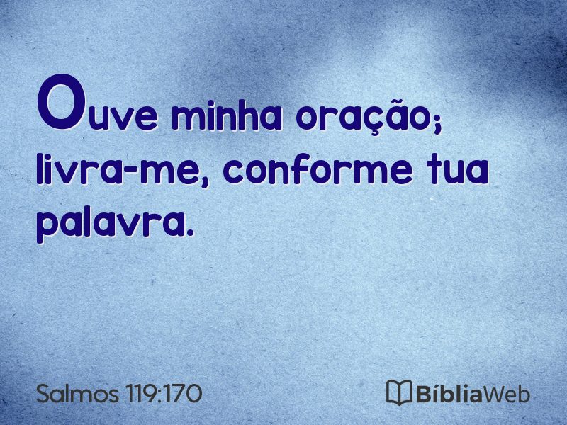 Salmos 119:170 em imagem para compartilhar