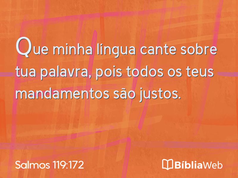 Salmos 119:172 em imagem para compartilhar